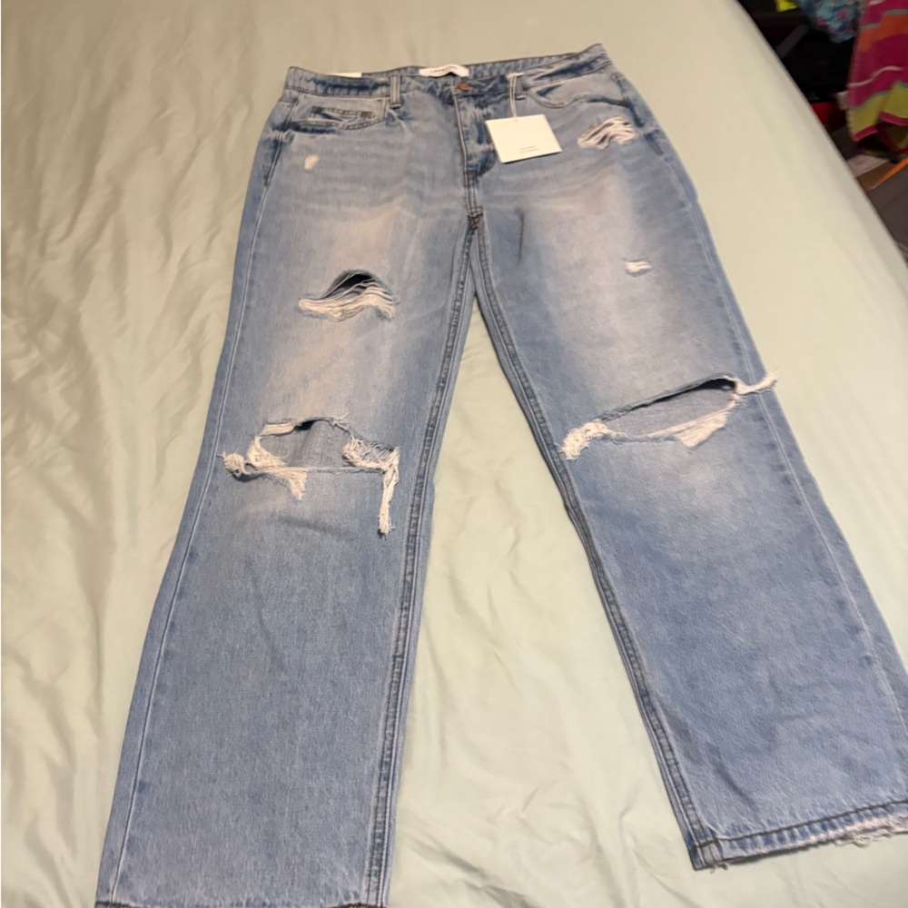 Light Blue Distressed Jeans
